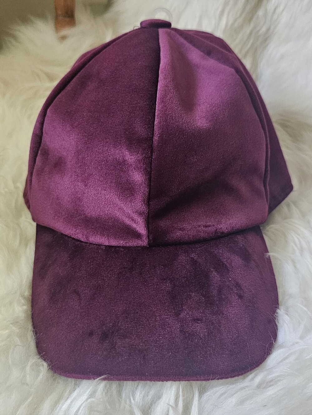 Surell NWT Women's Velvet Baseball Hat - Bordeaux Color - Made in Italy